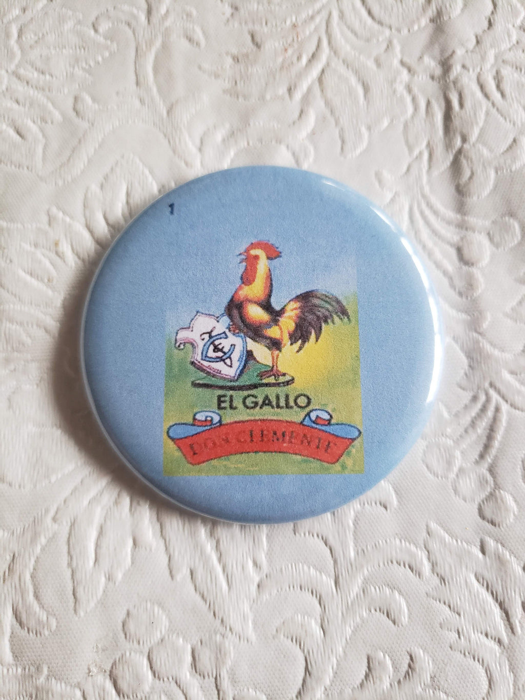 2.25 inch Pocket Purse Mirror, El Gallo, Rooster, Make-up Accessories