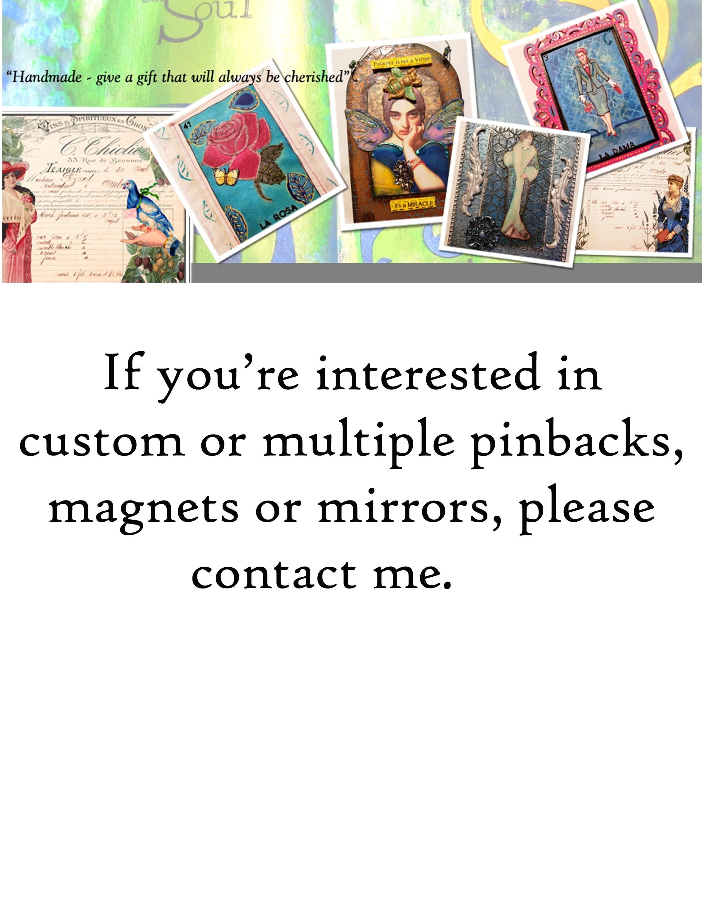 Pinback Buttons-You Pick Image-Roses-Angel-Dandelion