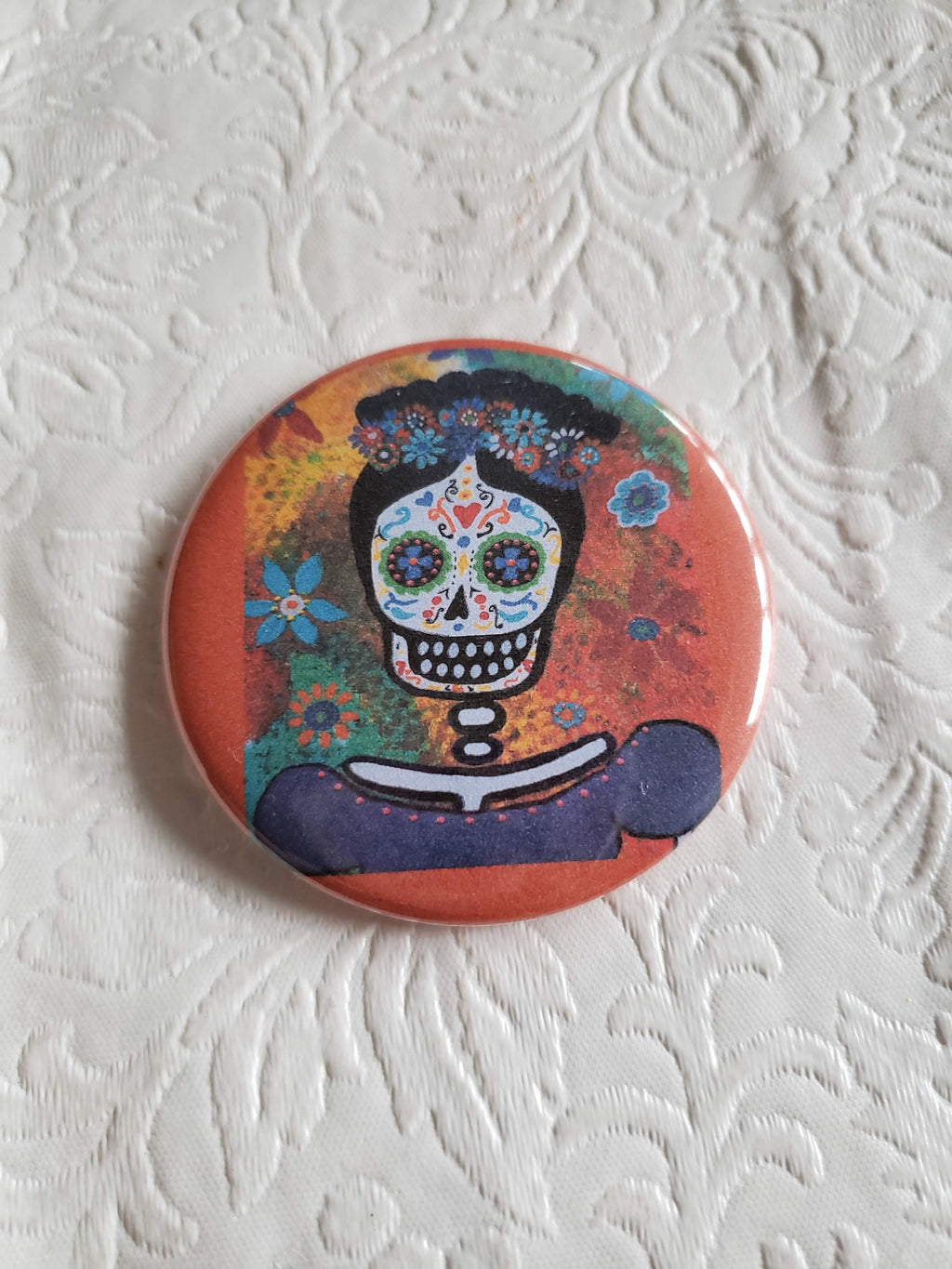 2.25 inch Pocket Purse Mirror, Dia de los Muertos, Make-up Accessories - YOU PICK YOUR FAVORITE!