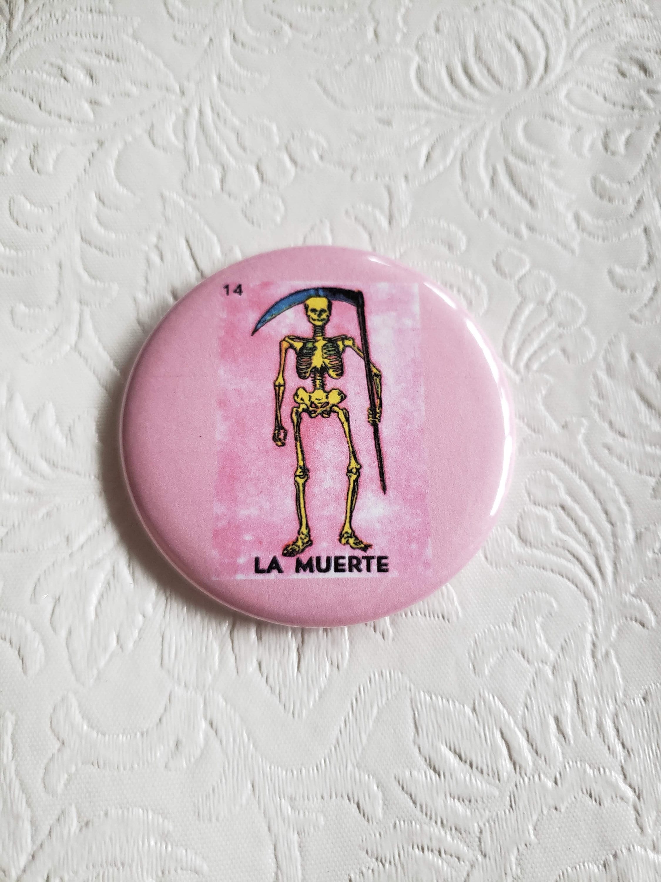 Pocket Purse Mirror, Loteria La Muerte, Make-up Accessories