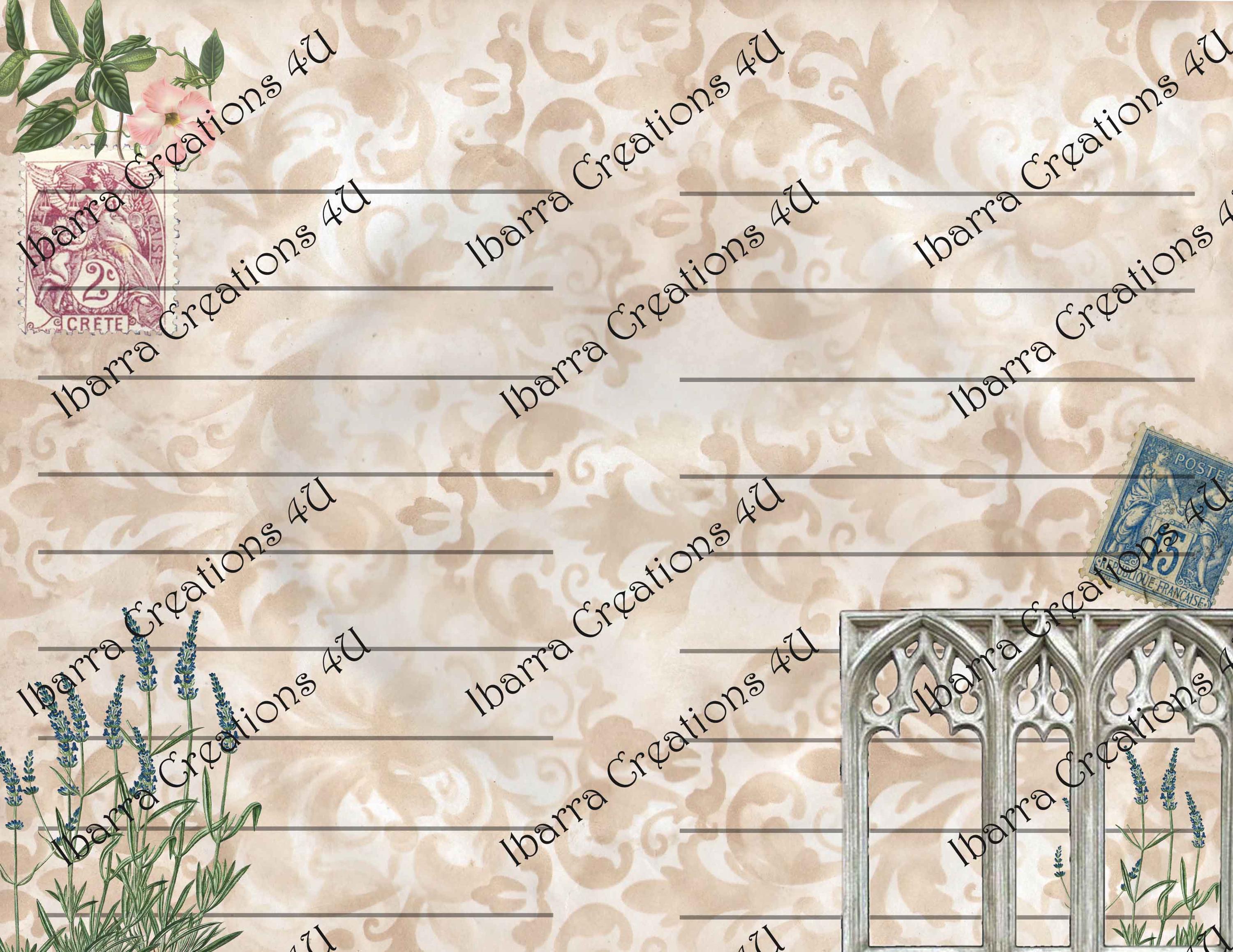 Digital Kit-Romantic Theme with Vintage Queen-Tags, Tickets-Instant Download