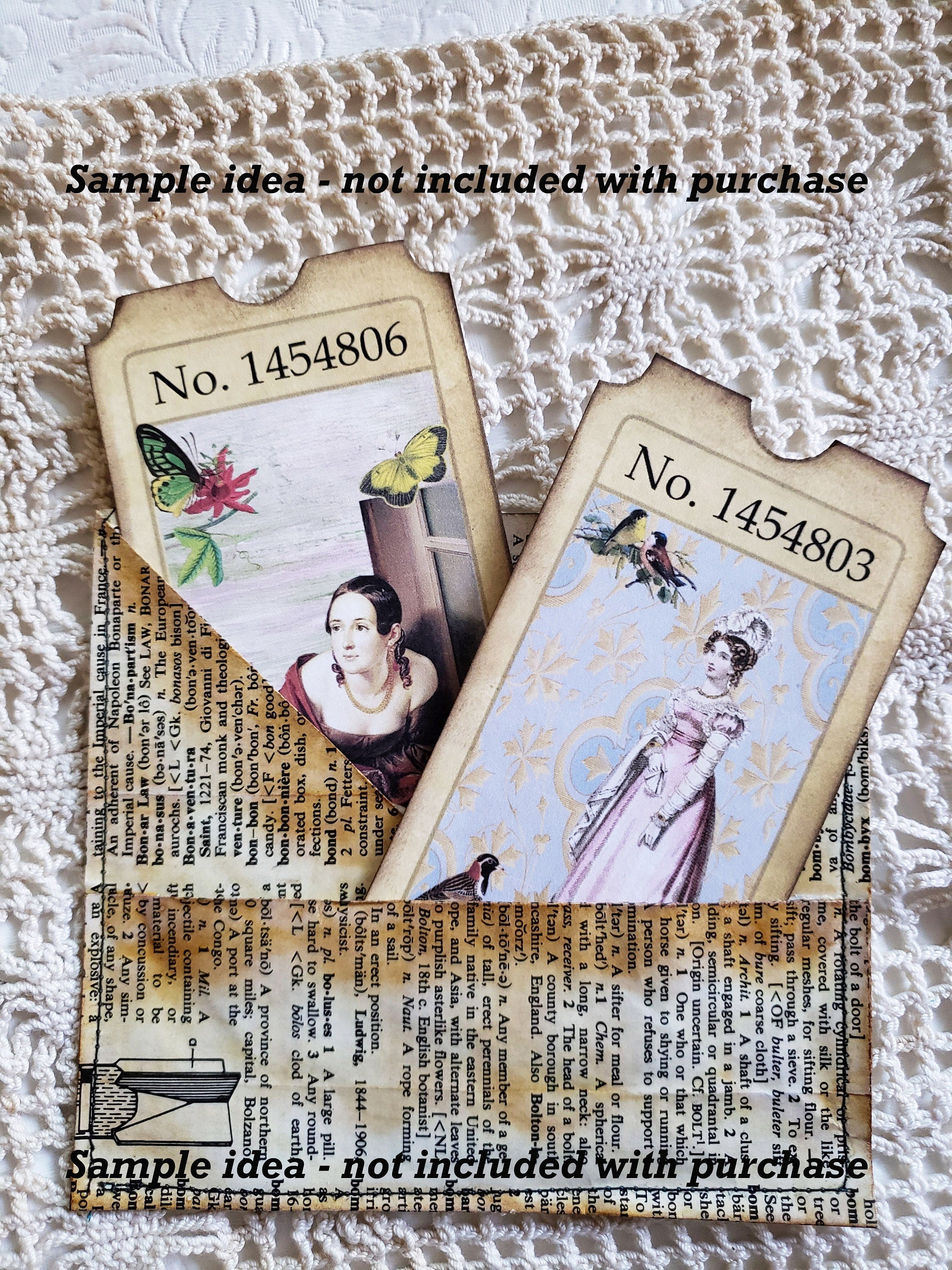 Printable Large Tickets for Journals, Junk Journals, Scrapbooks, Tags