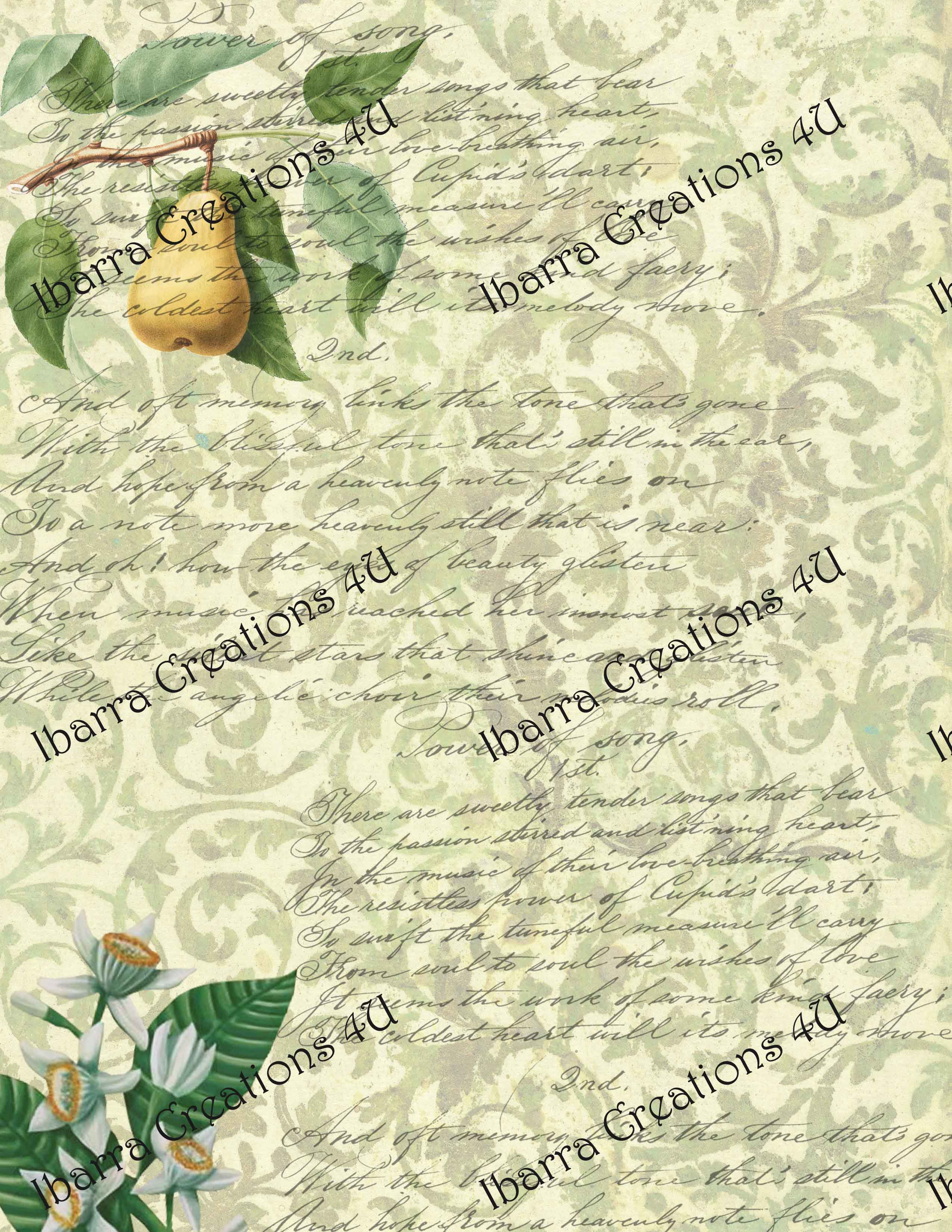 Digital Kit - Birds Fruit Theme with Fancy Pocket, Manila Tags, Circle Tags