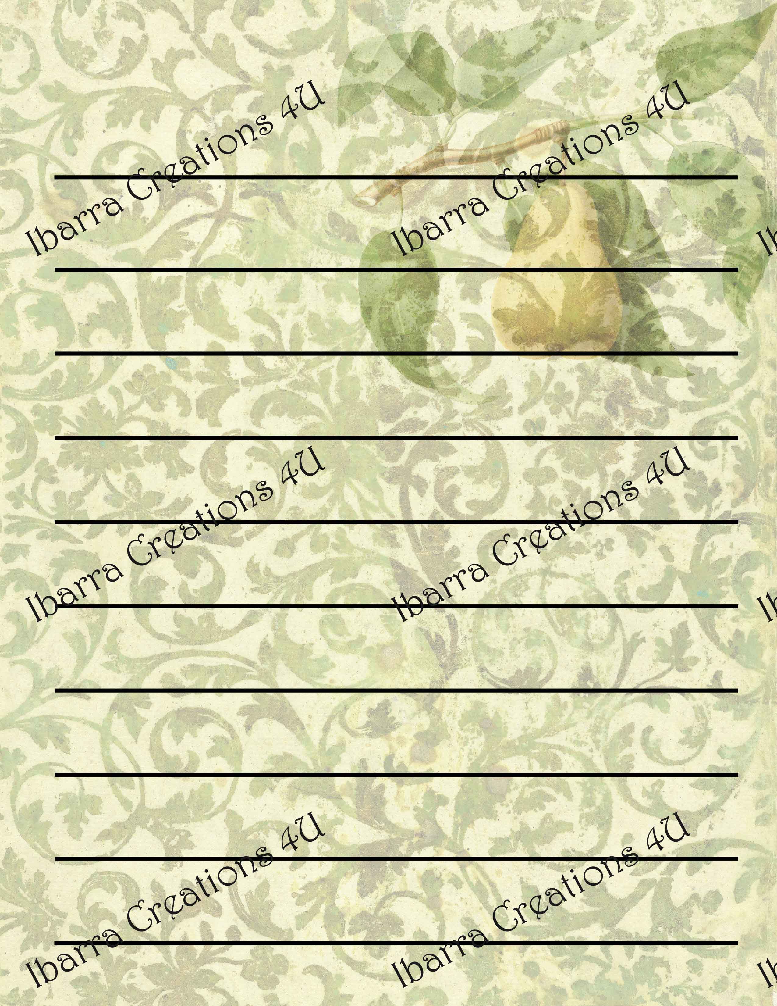 Digital Kit - Birds Fruit Theme with Fancy Pocket, Manila Tags, Circle Tags