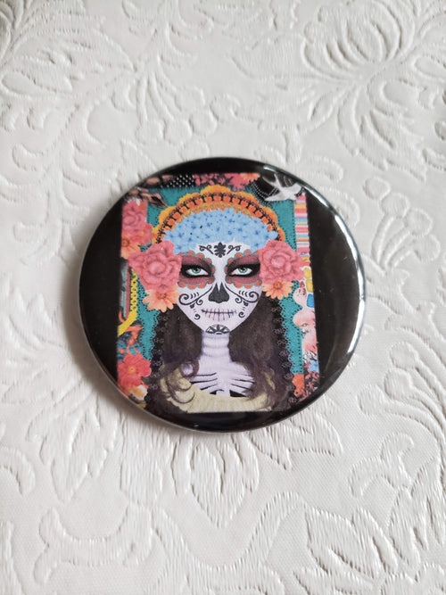 2.25 inch Pocket Purse Mirror, Dia de los Muertos, Make-up Accessories - YOU PICK YOUR FAVORITE!
