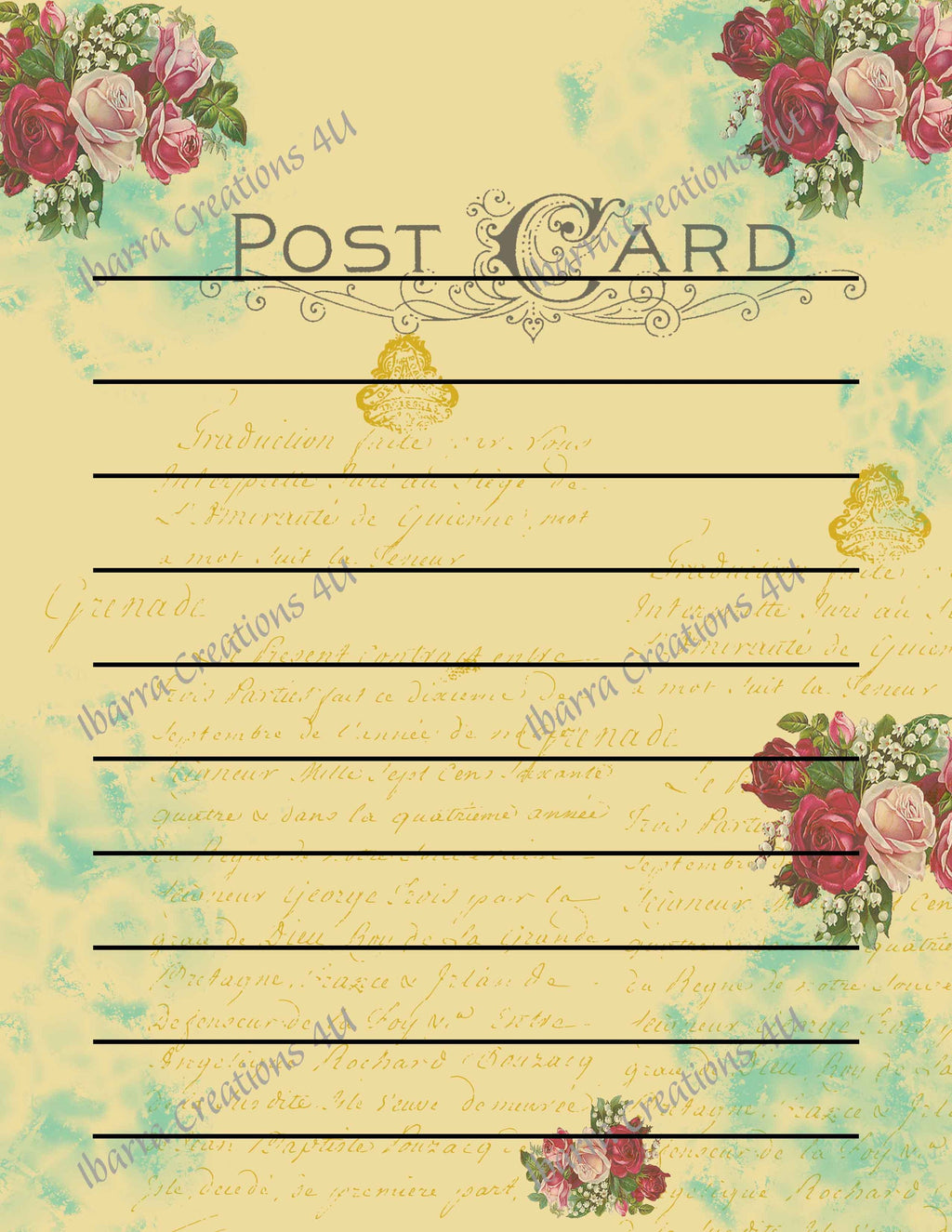 Digital Kit-Bird-Eiffel Tower-Journal Cards