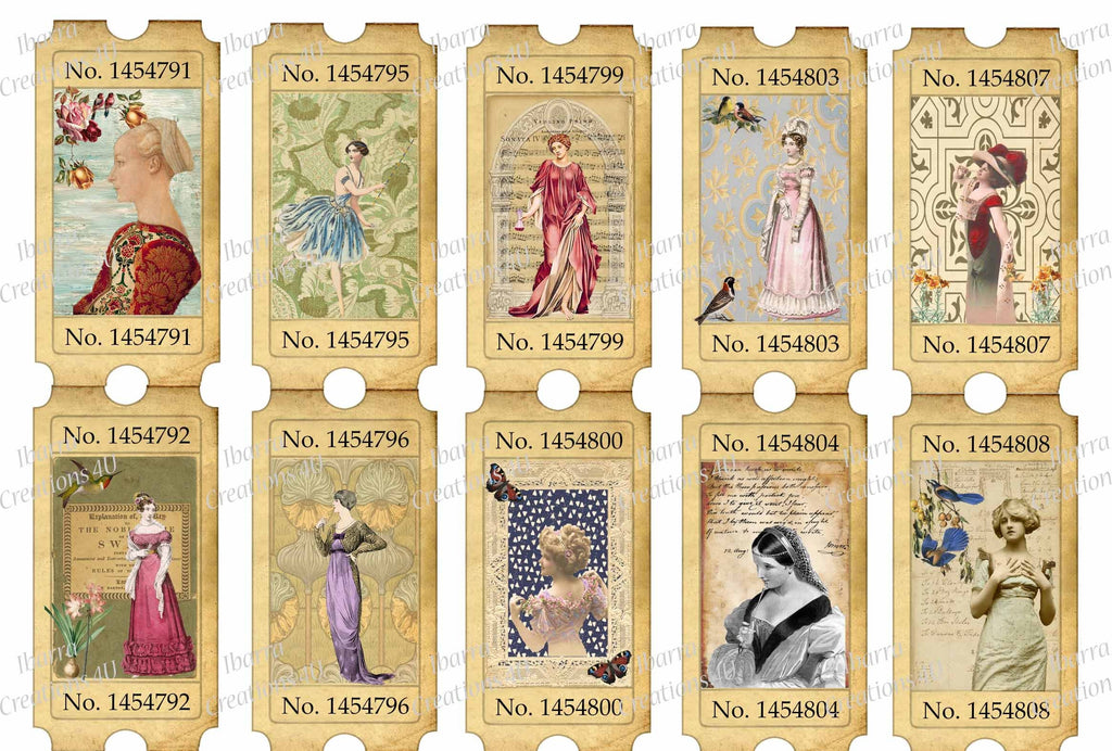 Digital Tickets, Mini Works of Art, Jane Austen, Ballerinas