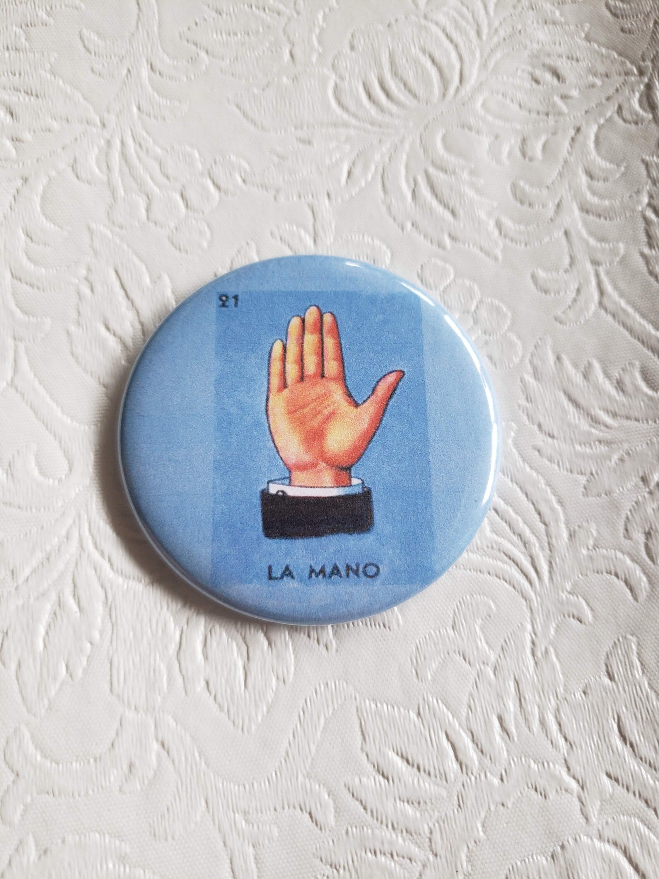 2.25 inch Pocket Purse Mirror- Loteria Vintage Image of La Sirena, Hand, Heart, Musician and Mermaid - You Choose Mirror