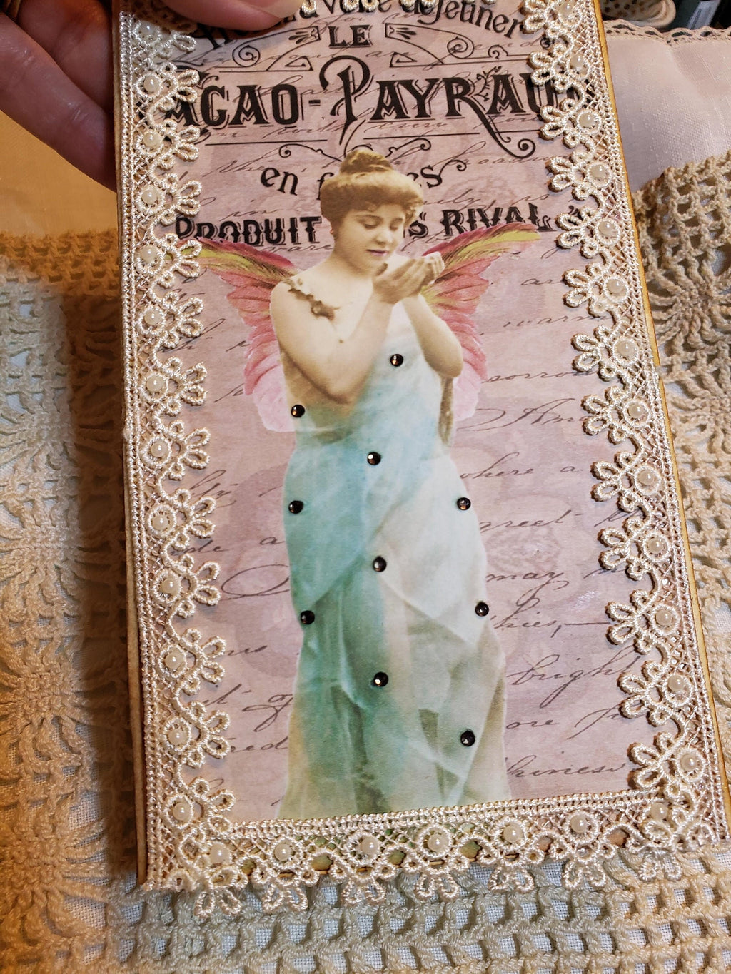 Handmade Multi Flip File Folder Journal - Vintage Flower Theme