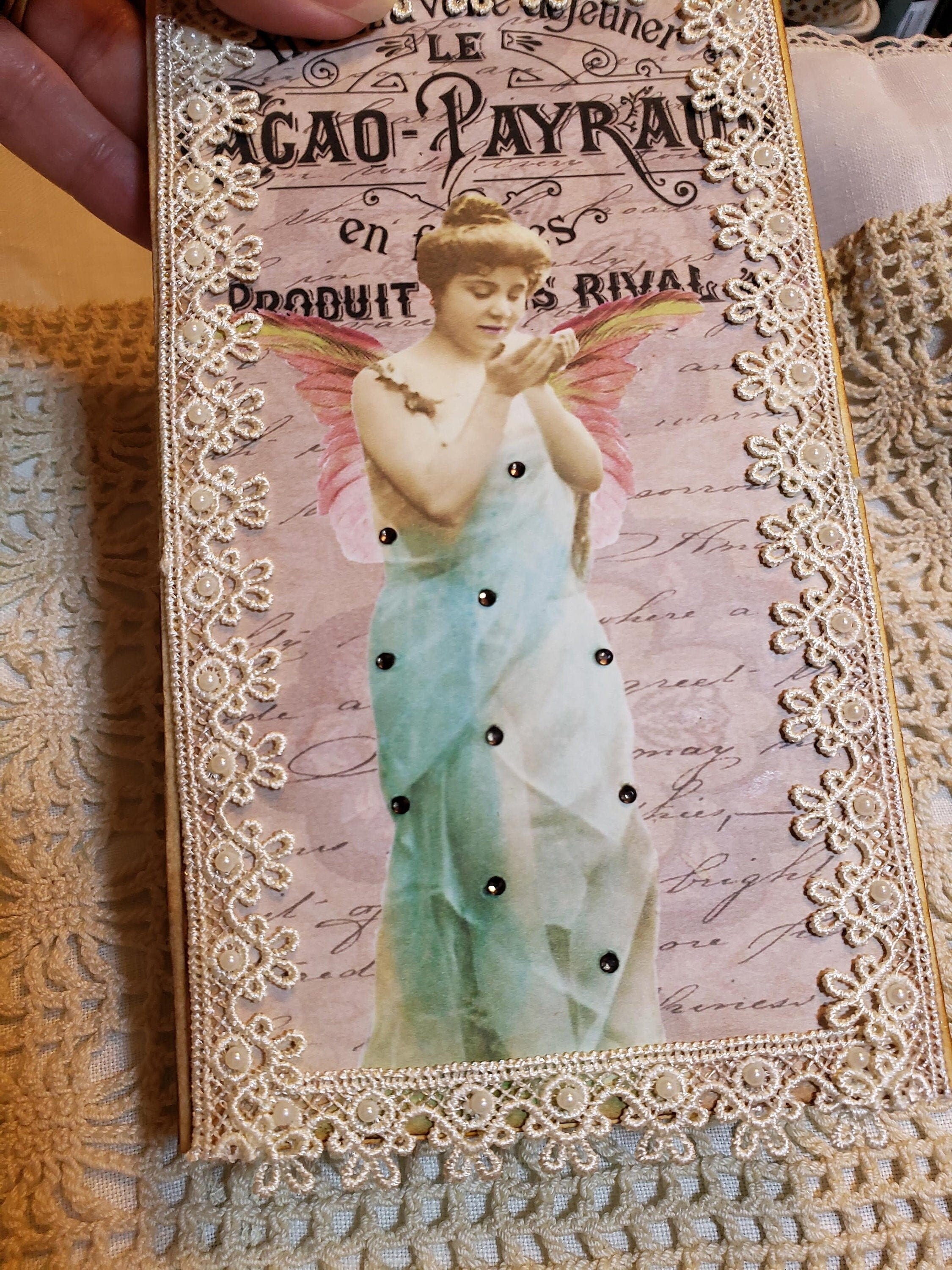 Handmade Multi Flip File Folder Journal - Vintage Flower Theme