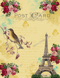 Digital Kit-Bird-Eiffel Tower-Journal Cards