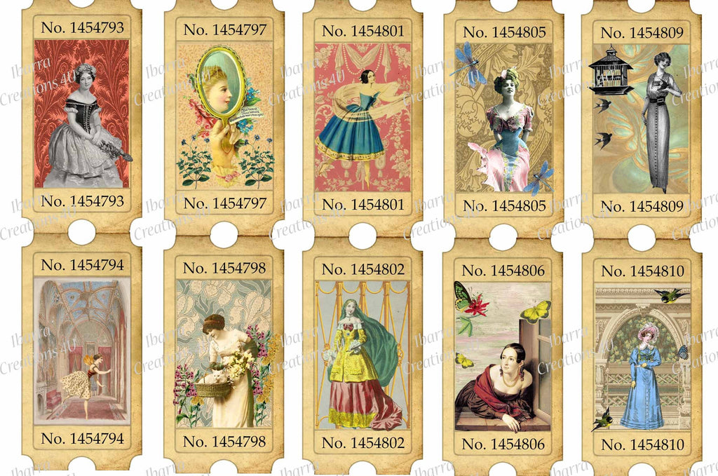 Digital Tickets, Mini Works of Art, Jane Austen, Ballerinas