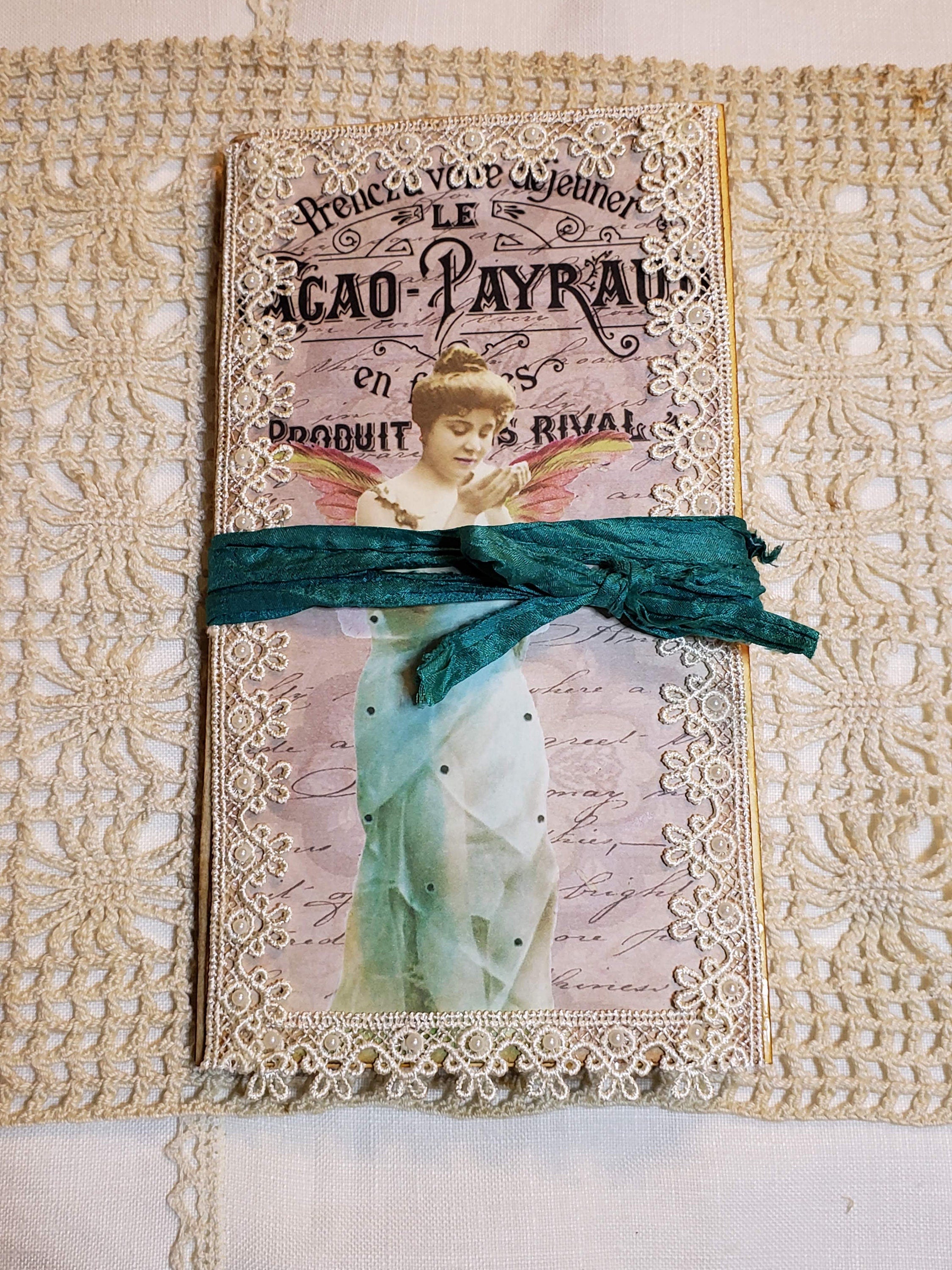 Handmade Multi Flip File Folder Journal - Vintage Flower Theme