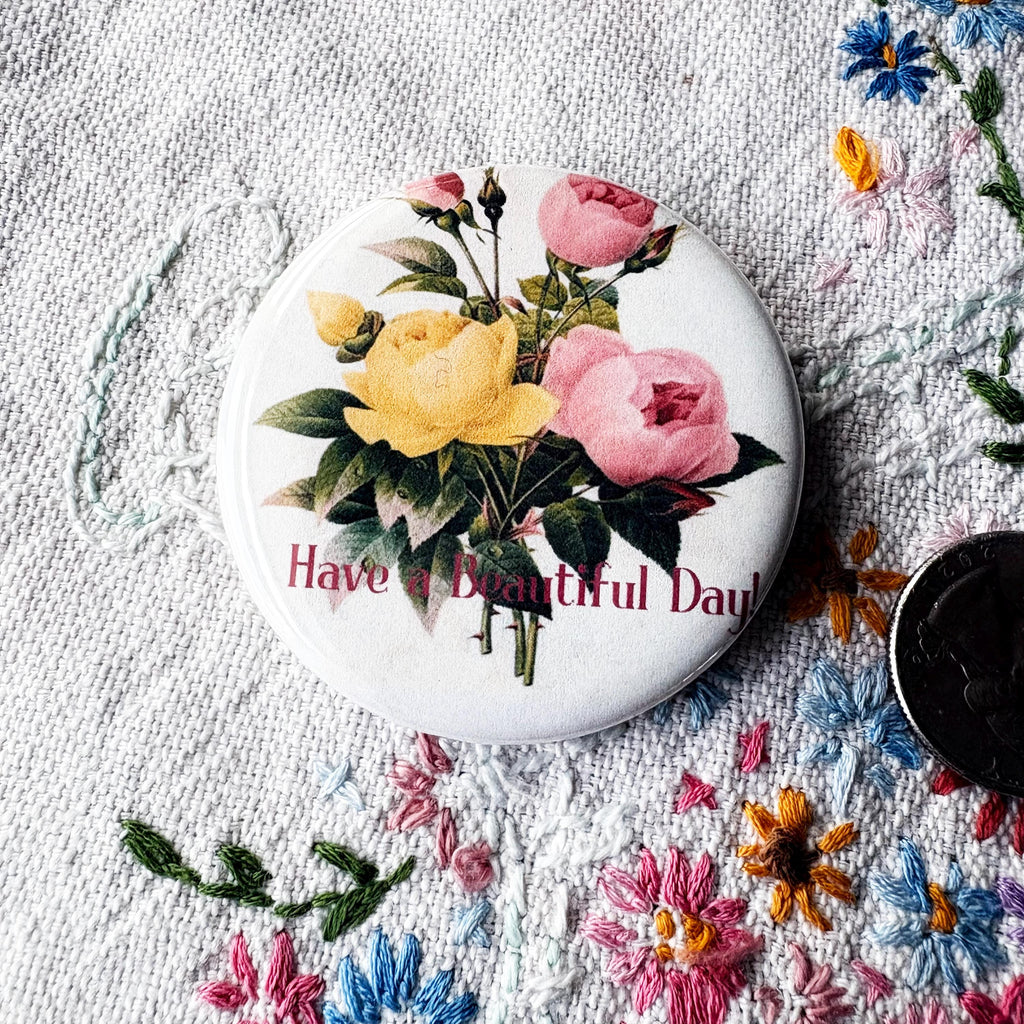 Pinback Buttons-You Pick Image-Roses-Angel-Dandelion