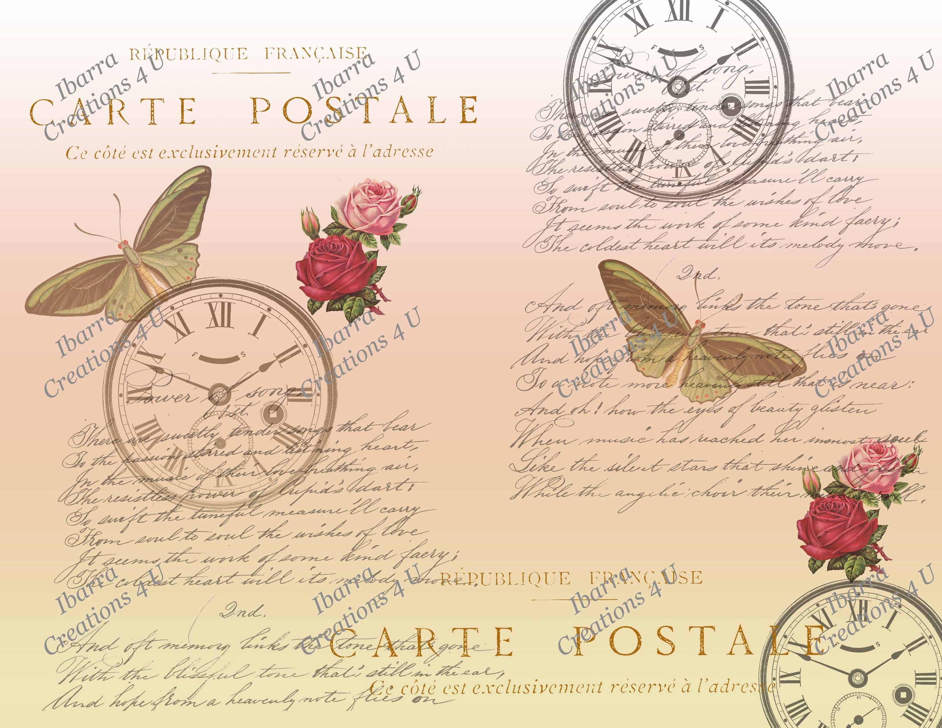 Digital Post Card, Designer Tickets, Mixed Media Tags