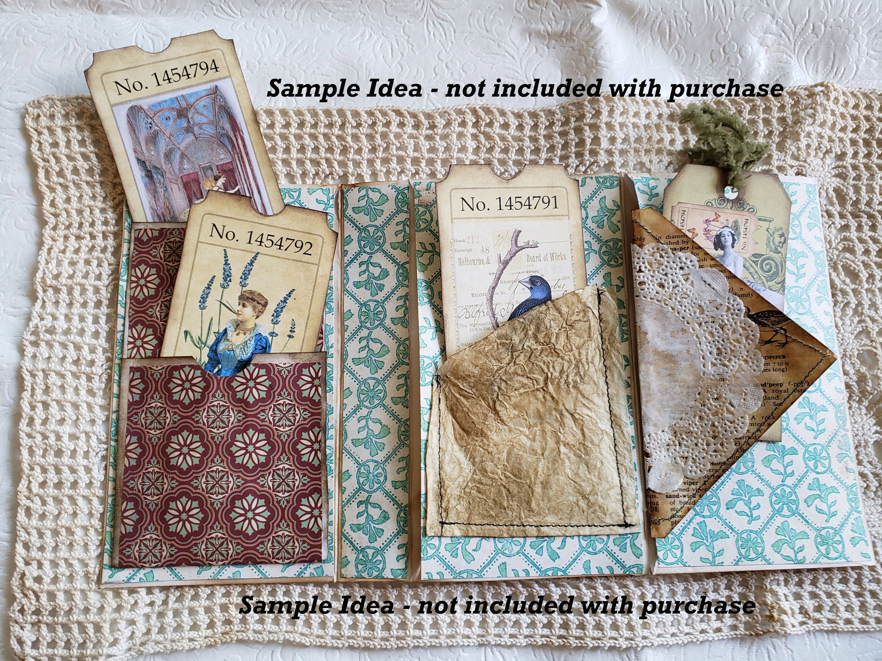 Printable Large Tickets for Journals, Junk Journals, Scrapbooks, Tags