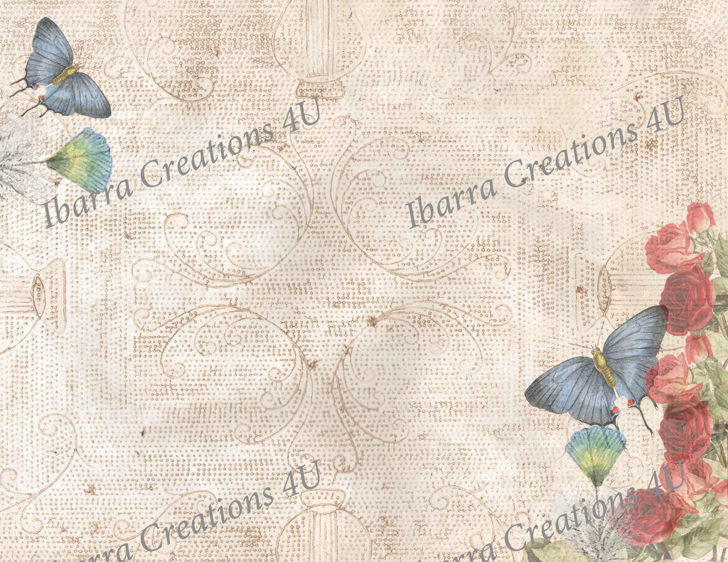 Digital Download Kit-Blue Birds, Butterflies Makes a Great Journal