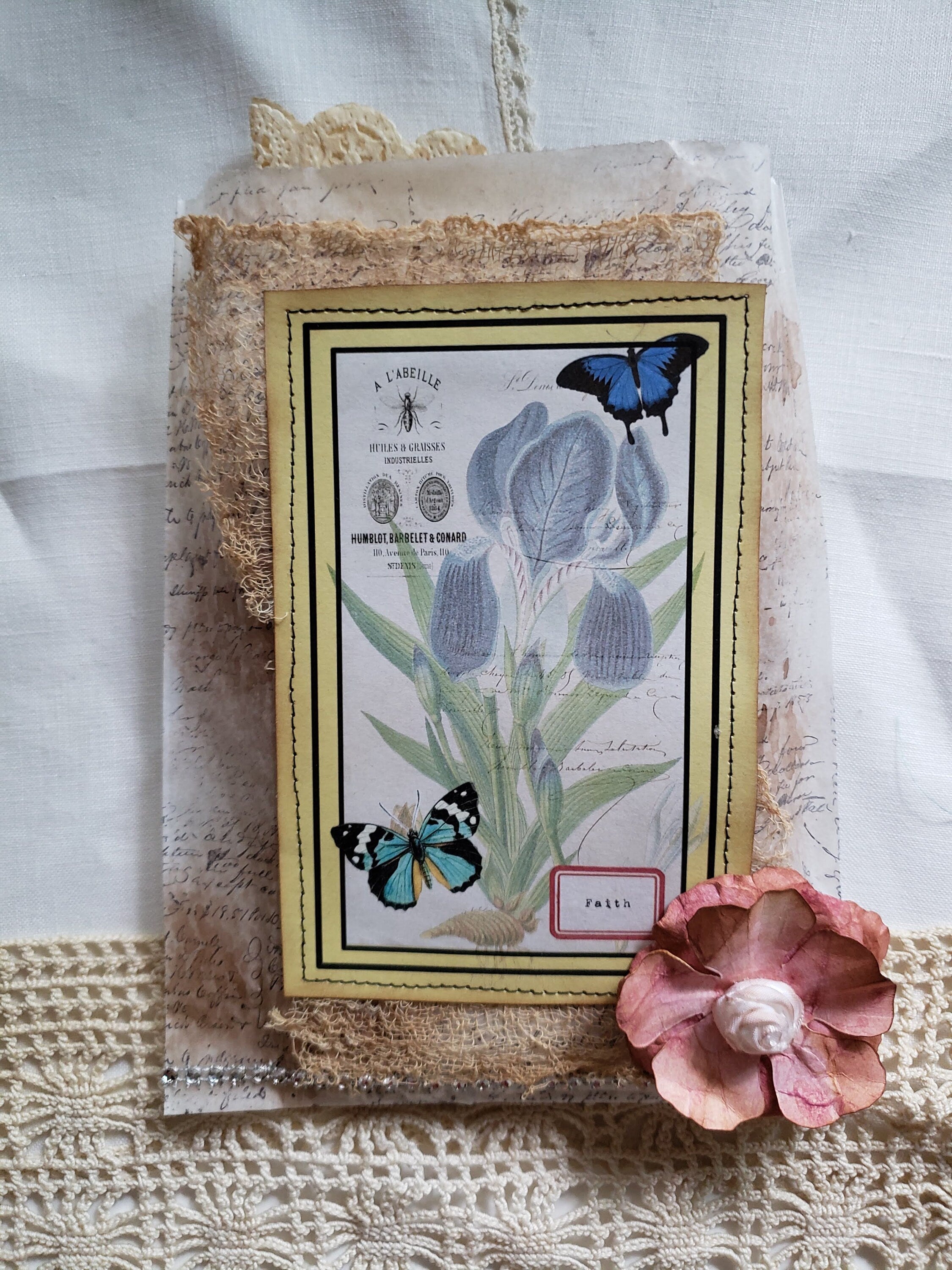 Journal Ephemera Pack, Journaling Supplies, Altered Glassine Bag