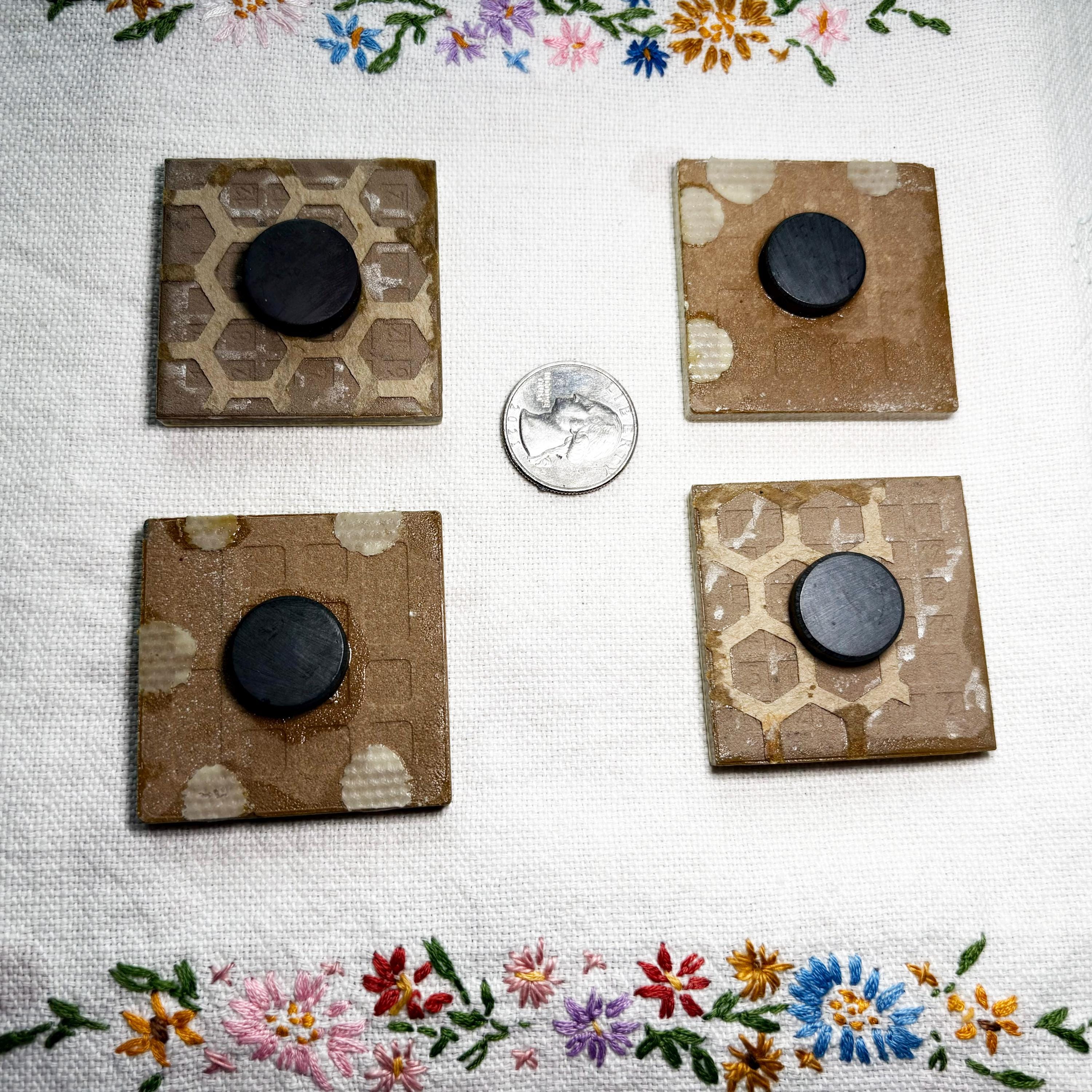 2 inch Tile Magnets - Miniature Decorations - Square Tiles - Kitchen Decor - CHOOSE Your Favorite