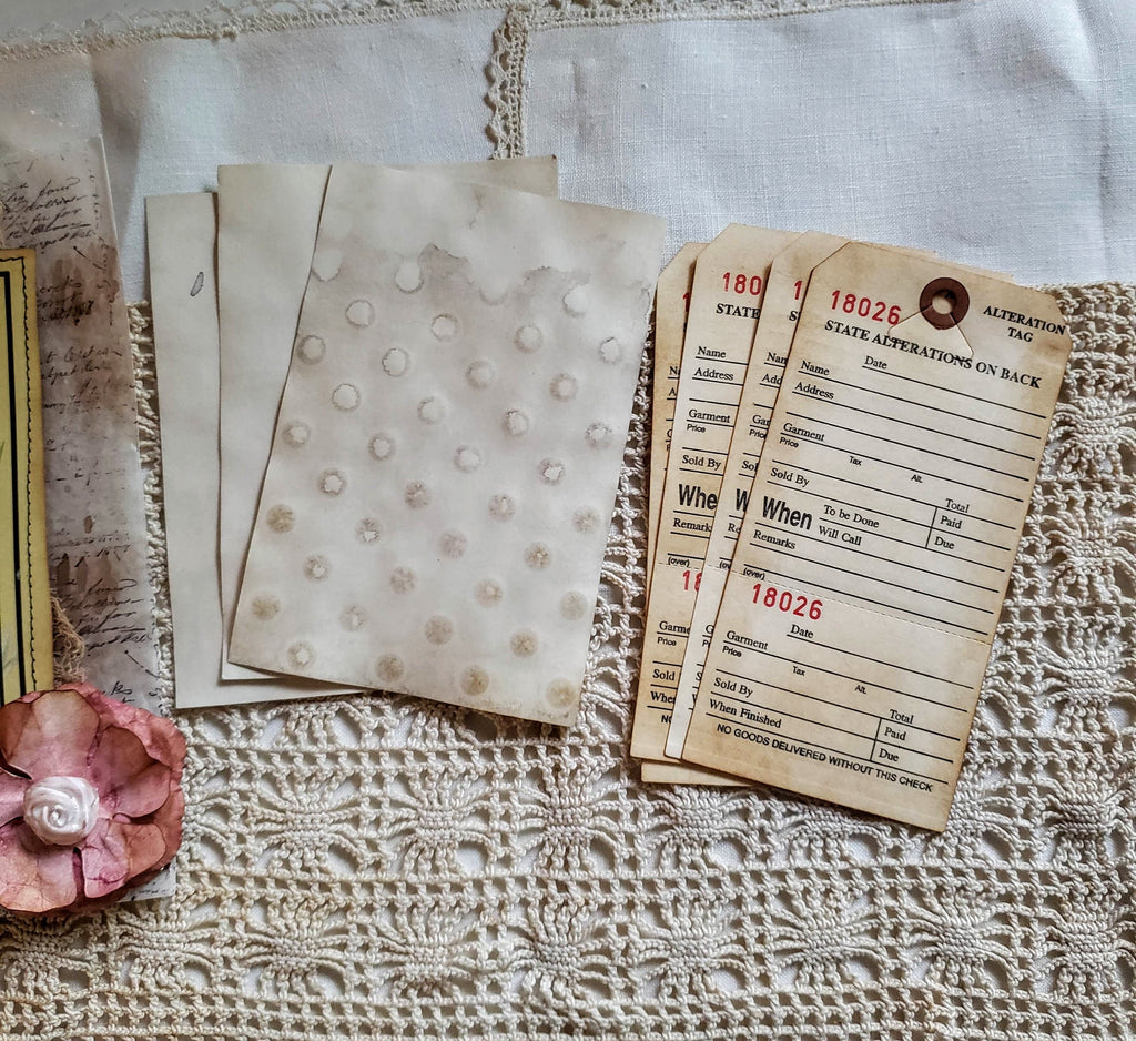Journal Ephemera Pack, Journaling Supplies, Altered Glassine Bag