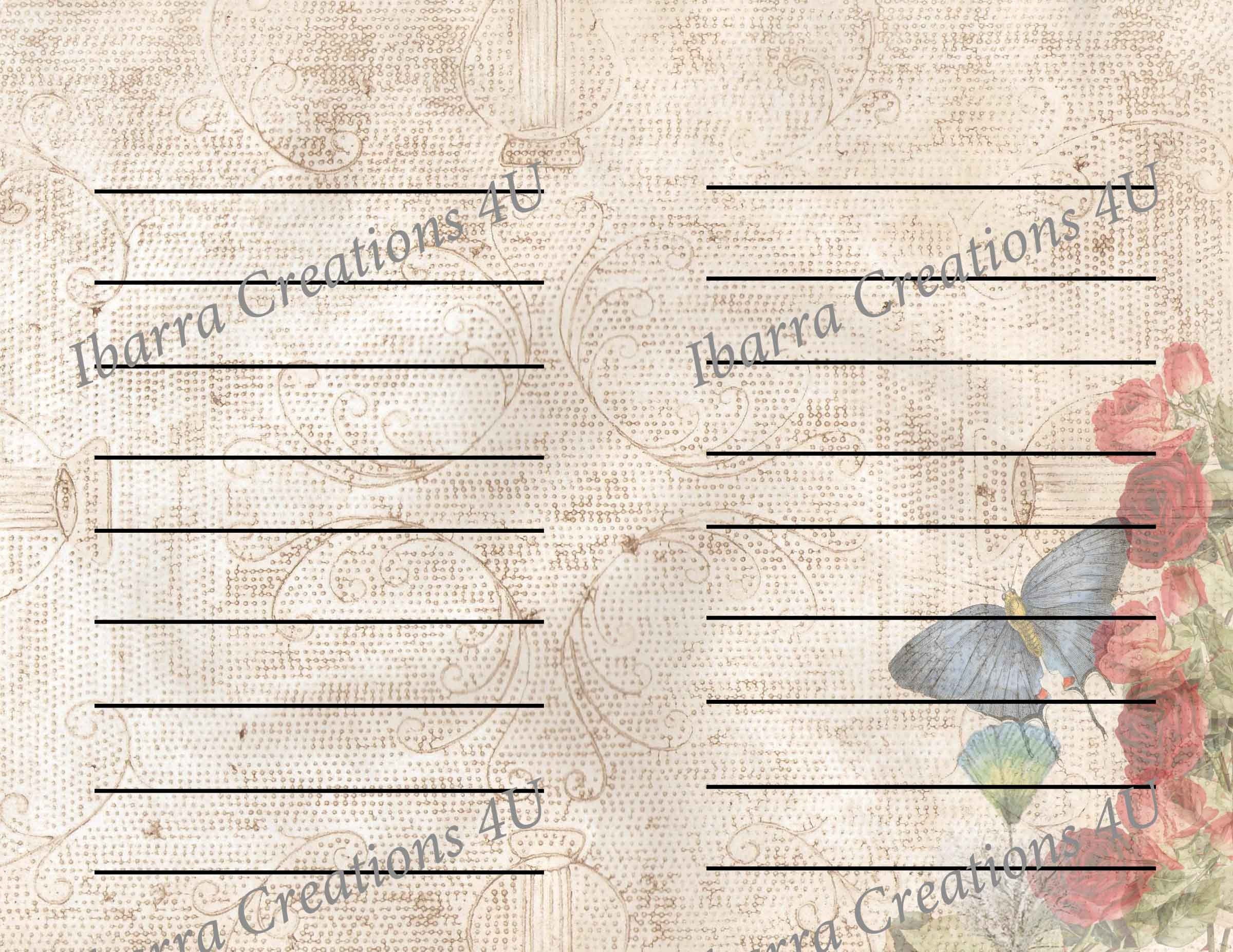 Digital Download Kit-Blue Birds, Butterflies Makes a Great Journal