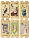 Printable Large Digital Tickets for Journals, Ephemera  for Pockets