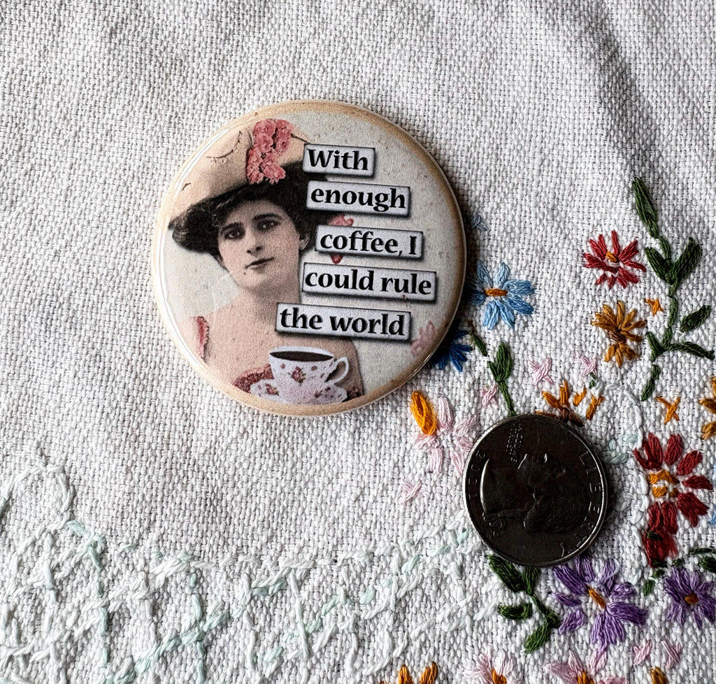 2.25 inch Circle Round Mirrors - Funny Quotes about Coffee - Dragonfly - You CHOOSE Mirror or Choose them all!