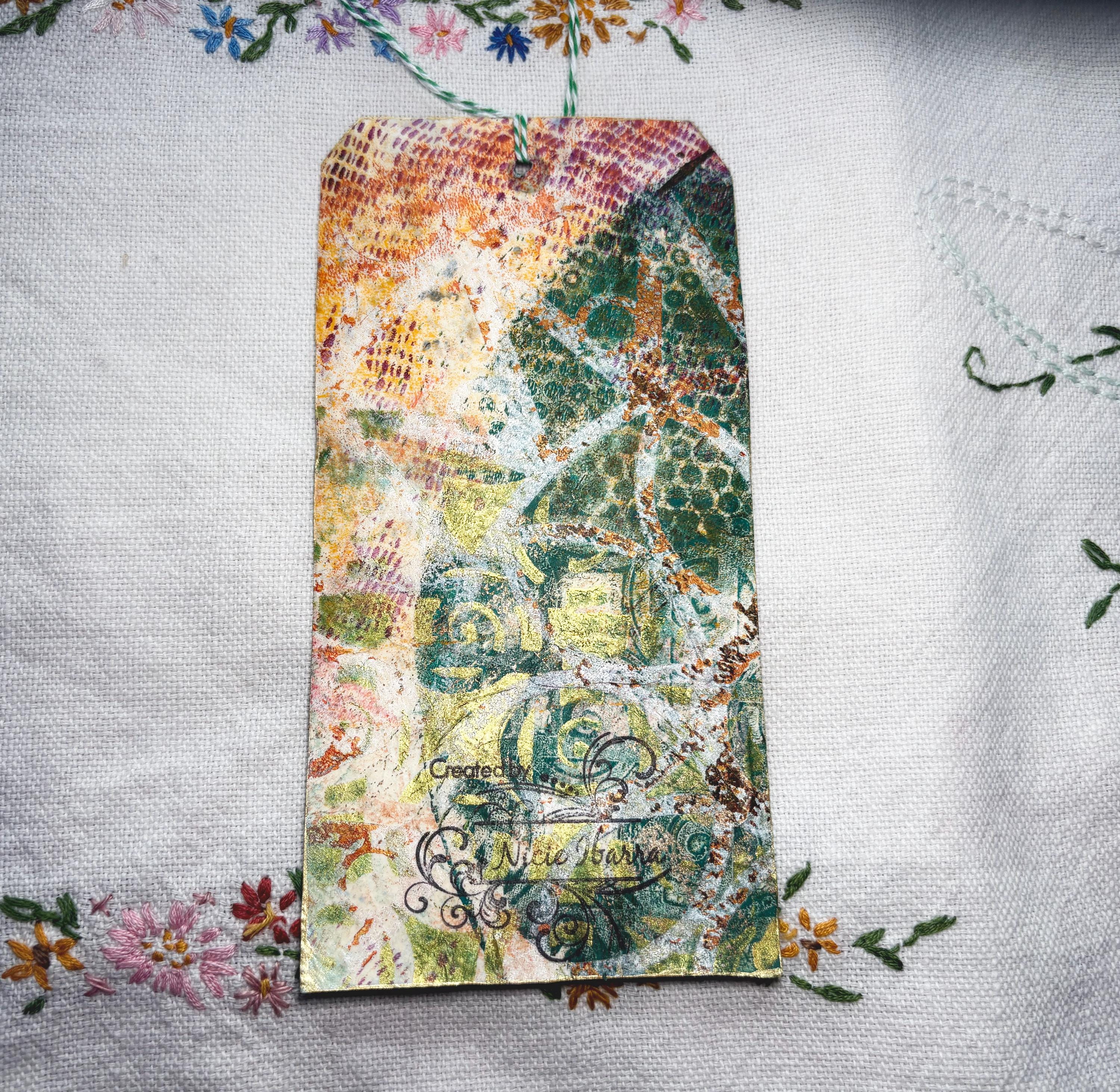 Buddha Inspirational Theme Altered Tag for Journals, Gifts, Scrapbooks