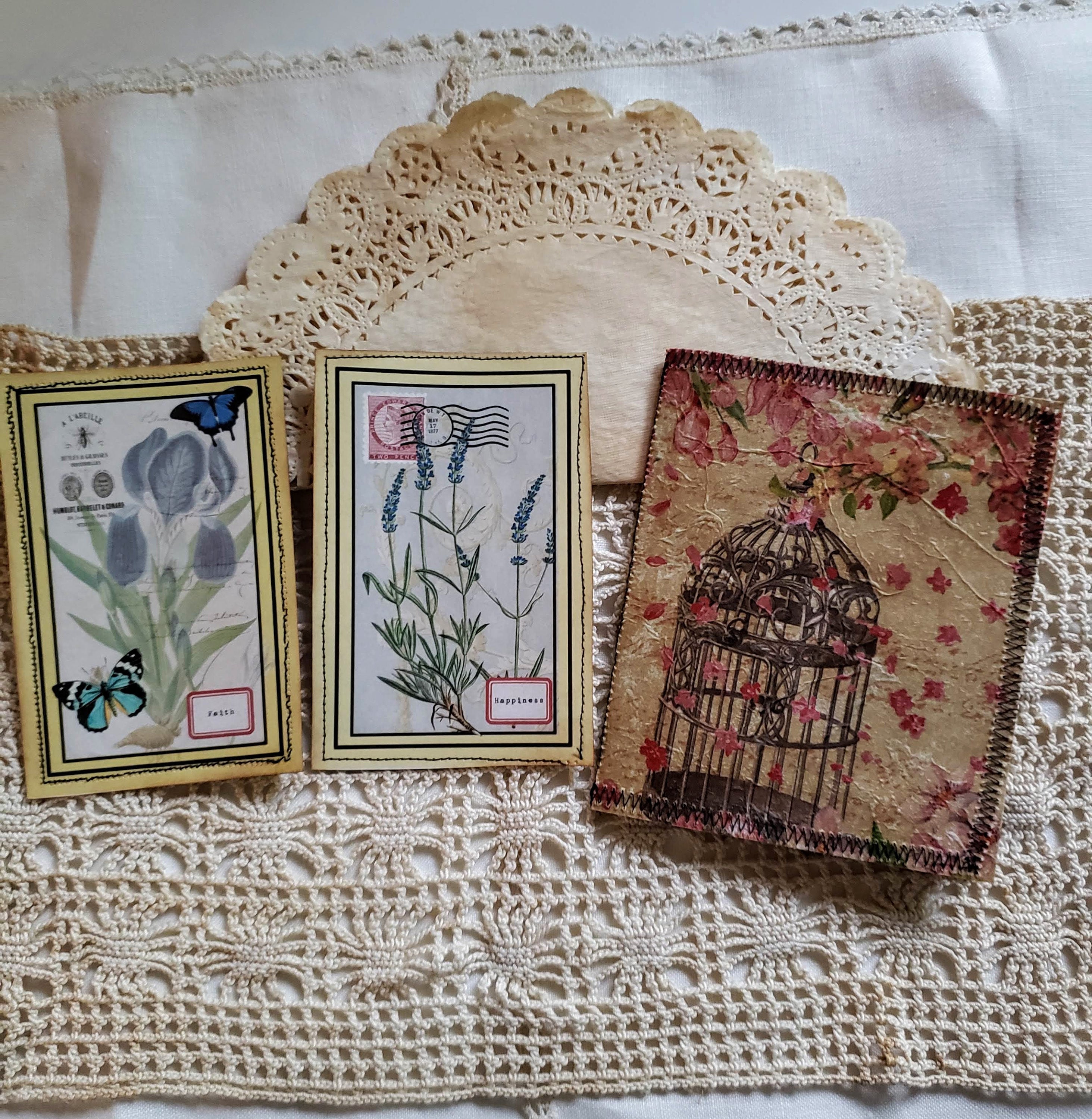 Journal Ephemera Pack, Journaling Supplies, Altered Glassine Bag